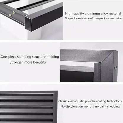 GENERIC Housse De Climatiseur D'extérieur Résistante Aux Intempéries – Barrière Décorative En Aluminium Pour La Protection De La Maison Des Unités De Climatisation – Bouclier Résistant Aux Intempéries