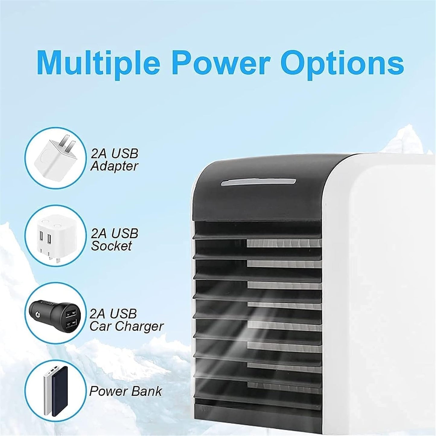  DieffematicKTY Climatiseur Mobile Portable Air Conditioners, Personal Air Coolers, Small Evaporative Coolers, Silent Mini Fans