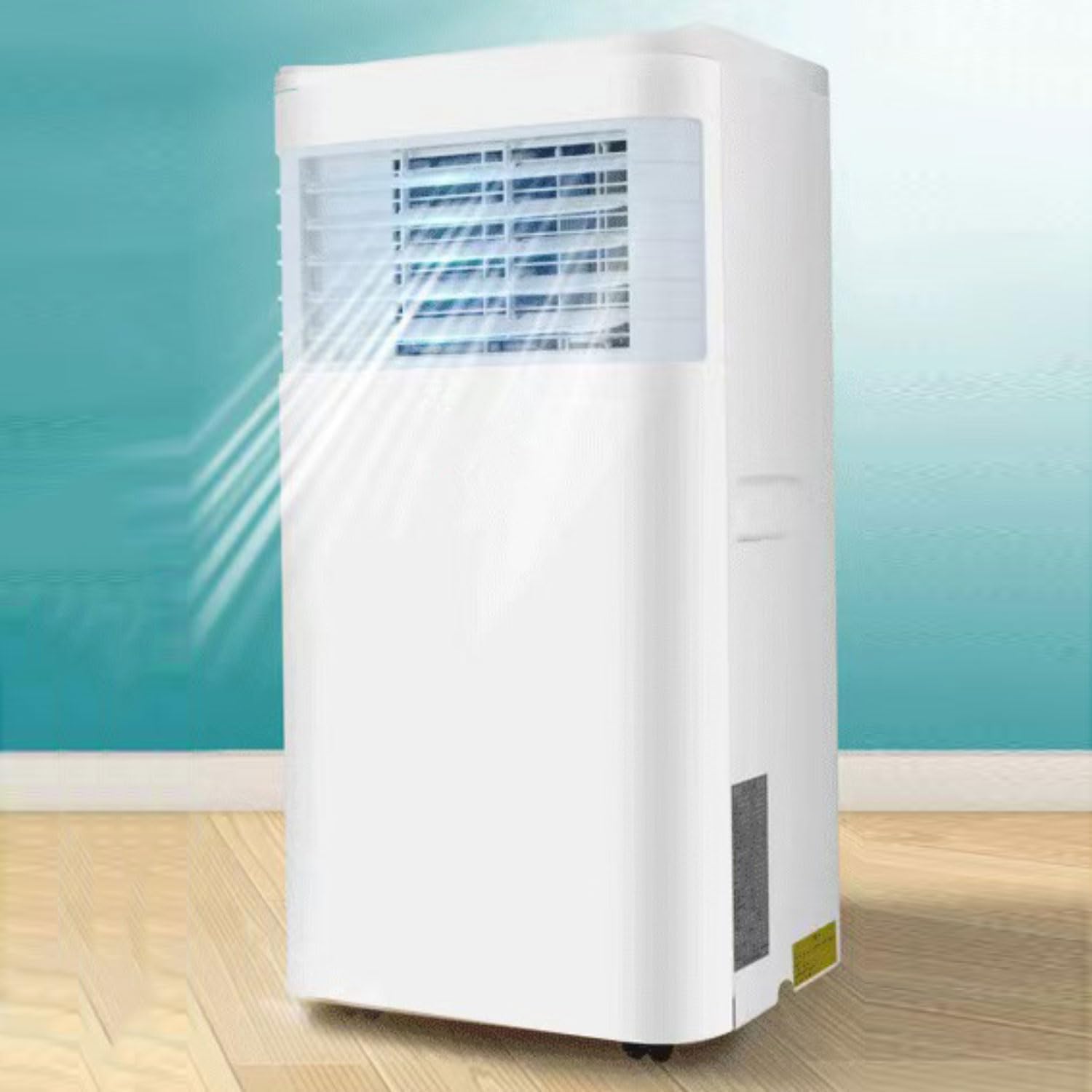  Climatisation Portable Refroidit Jusqu'à 350 Sq.Ft., Smart AC Avec Télécommande, Ventilateur Silencieux, Modes De Sommeil, Minuterie 24H, Kits De Fenêtre Pour La Maison Ou Le Bureau