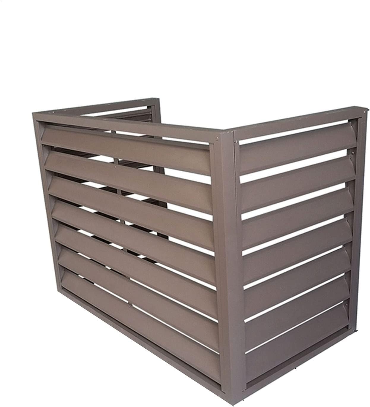 GENERIC Housse De Climatiseur Extérieur – Protection Contre La Pluie En Alliage D'aluminium Pour Unités De Fenêtre Pour Une Utilisation En Intérieur Et En Extérieur – Gris – Cachez Votre Unité AC Avec