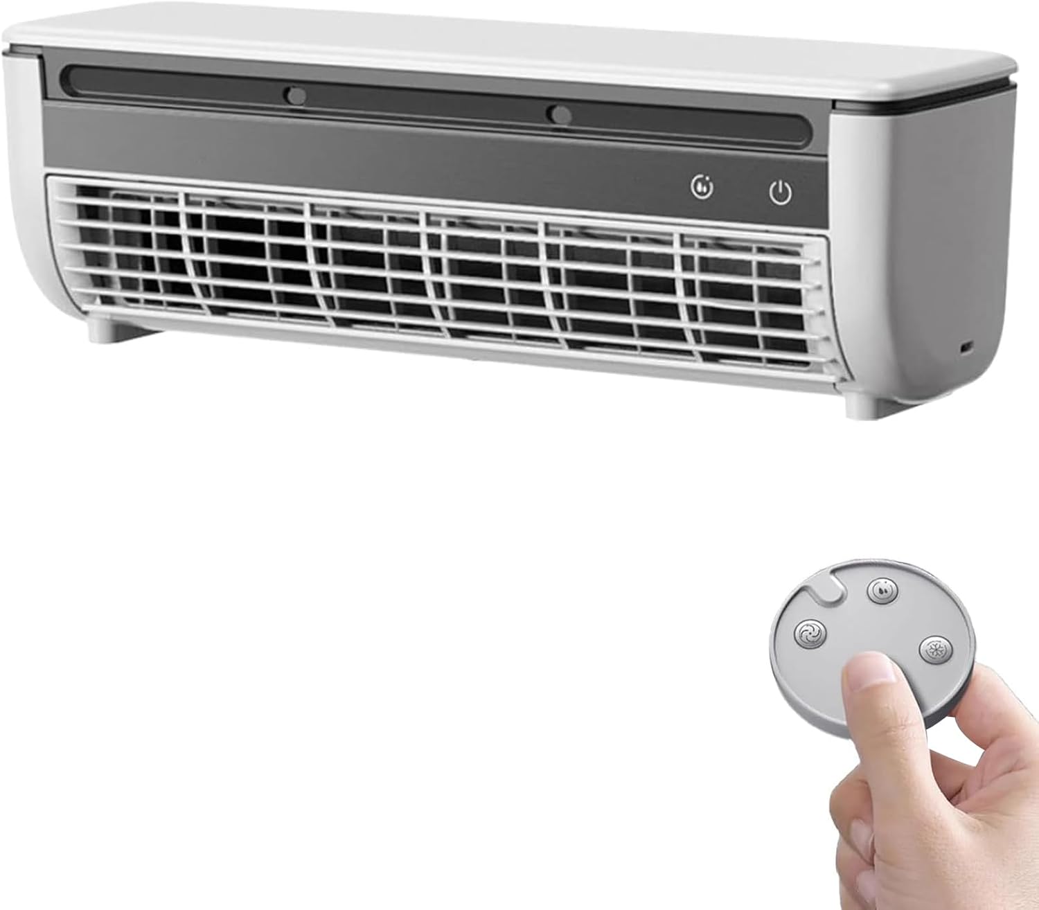  Wireless Charging Air Conditioner, 2025 Nouveau Climatiseur Mural Portable Sans Perçage, Climatiseur Mobile Avec 3 Vitesses & Télécommande, Refroidisseur D'air Pour Cuisine, Chambre (Noir)