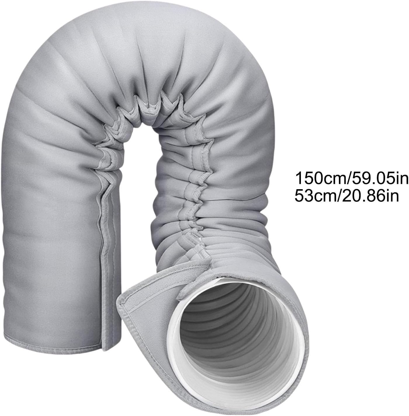  Portable AC Hose Insulation Sleeve, Insulated Cover With Adjustable Straps | AC Pipe Insulation For Winter Outdoor Indoor Casement Garage RV Room Wall Window House Apartment Energy Saving Duct