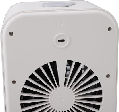  SUNGOOYUE Climatiseur Portable, Mini Ventilateur AC ABS Avec Batterie Rechargeable De 1200 MAh, Réservoir De 500 Ml, Chargement USB, Refroidisseur Personnel Silencieux Pour La Maison, Le Bureau, La