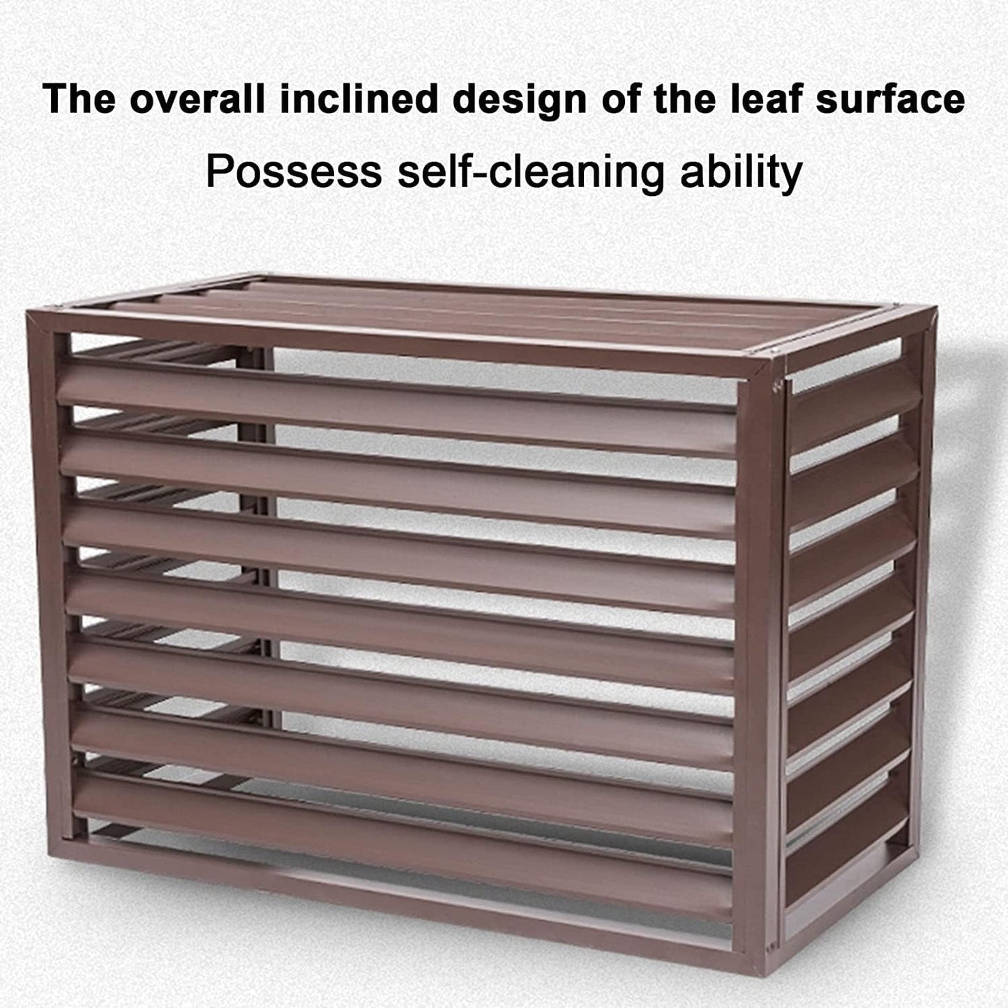  Housse En Aluminium Marron Pour Pompe à Chaleur Pour Climatiseur - Antivol - Robuste - Pour Jardin, Clôture, Poubelle, équipement De Piscine