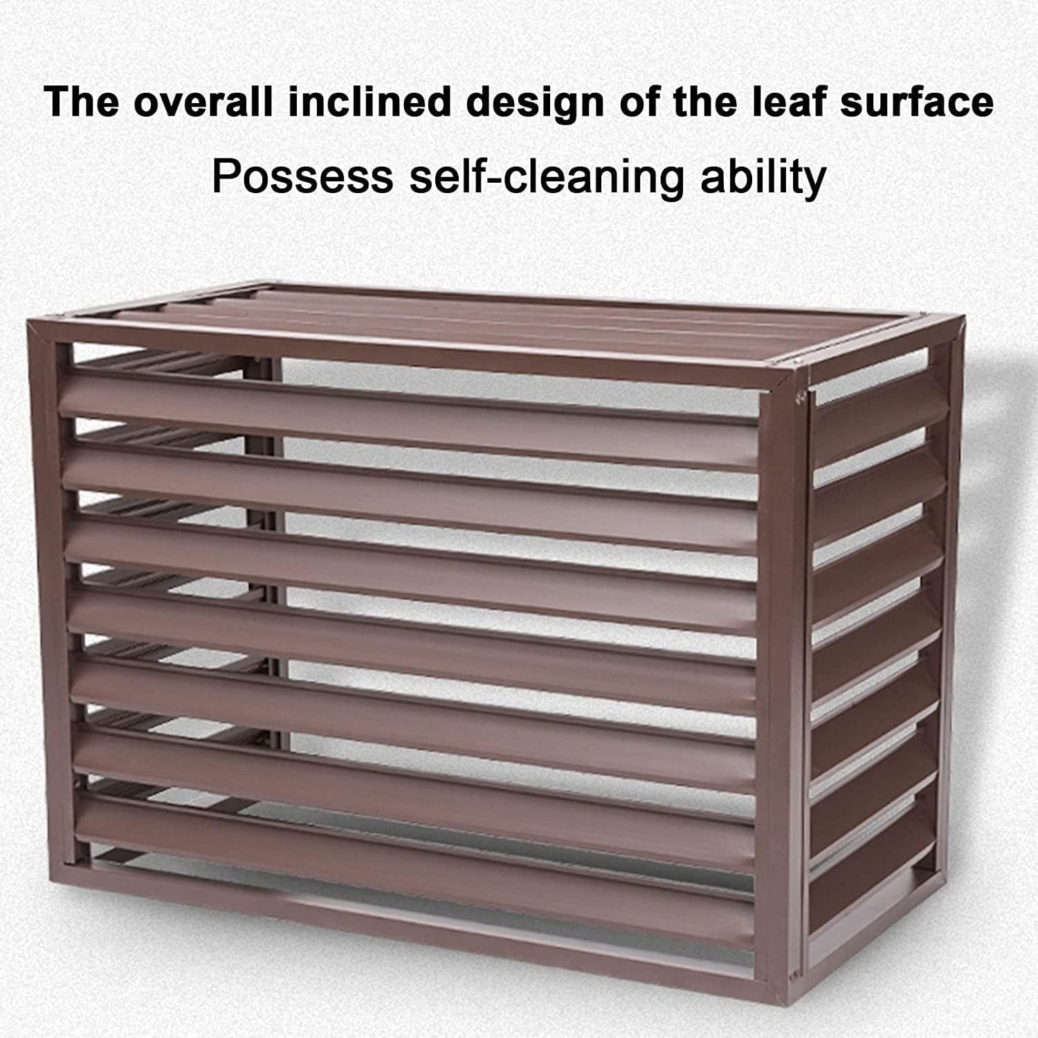  Housse En Aluminium Marron Pour Pompe à Chaleur Pour Climatiseur - Antivol - Robuste - Pour Jardin, Clôture, Poubelle, équipement De Piscine
