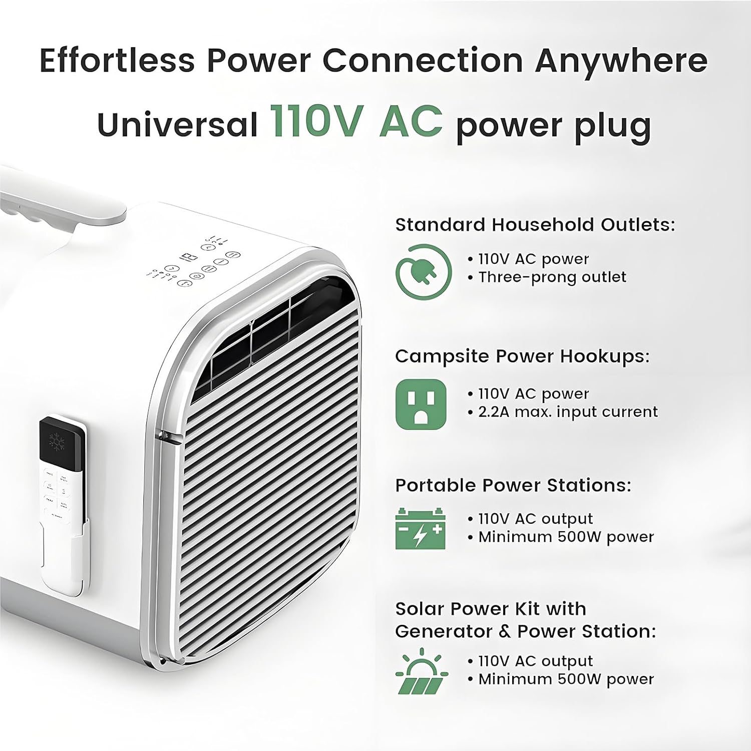  Climatiseurs Portables Pour Camping-Car, 5200 BTU Pour Tente De Pique-Nique, Avec Fonctions Refroidissement, Déshumidification Et Ventilation, 3 Vitesses De Ventilation, Pour Camion, Camping-Car