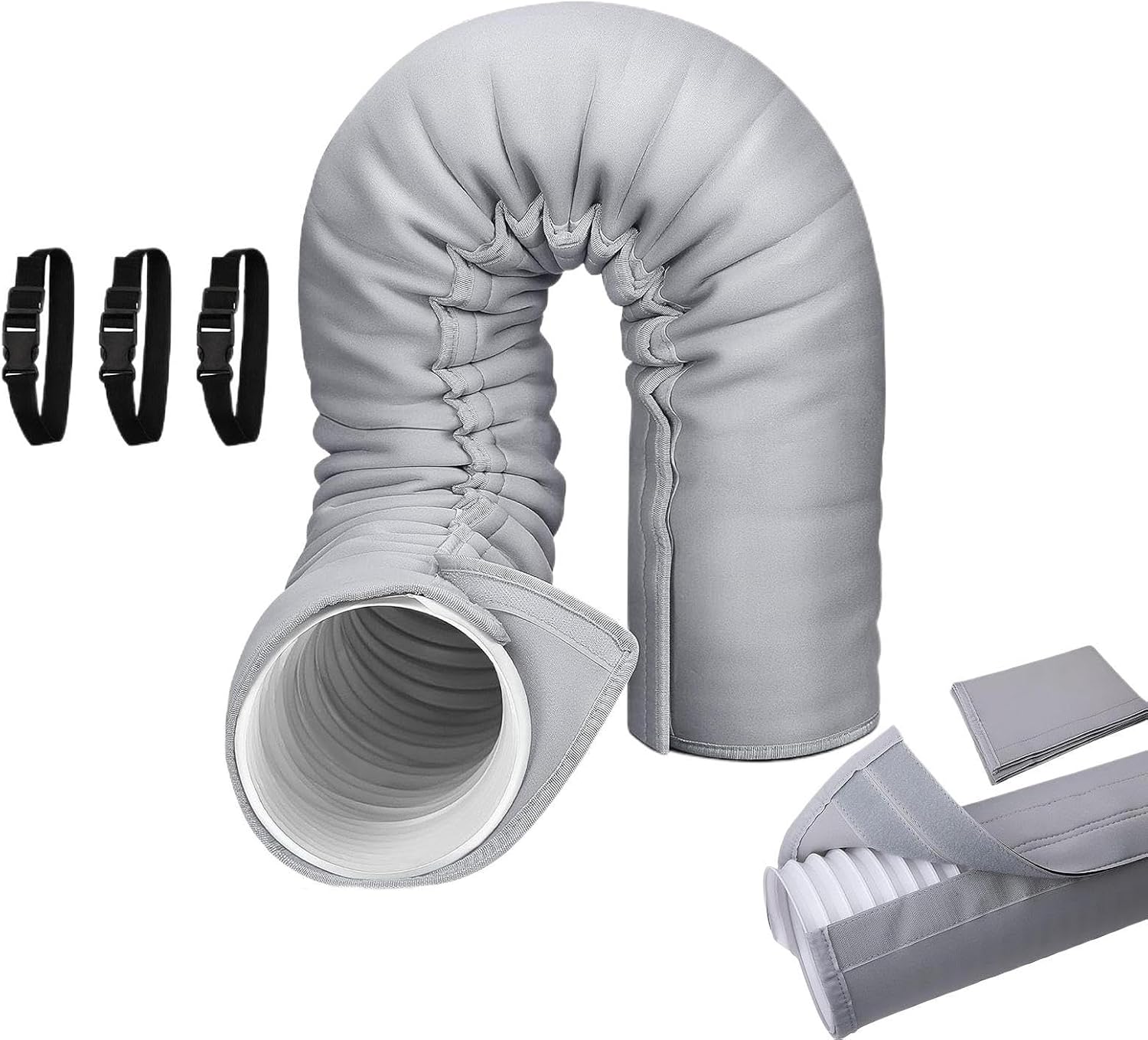  Gaine Isolante Climatisation,Protection Pour Climatiseur Portable, Résistant UV Et Anti-Poussière, Manchon Flexible Isolant Anti-Poussière Pour Refroidissement, Entretien, Protection Intérieure