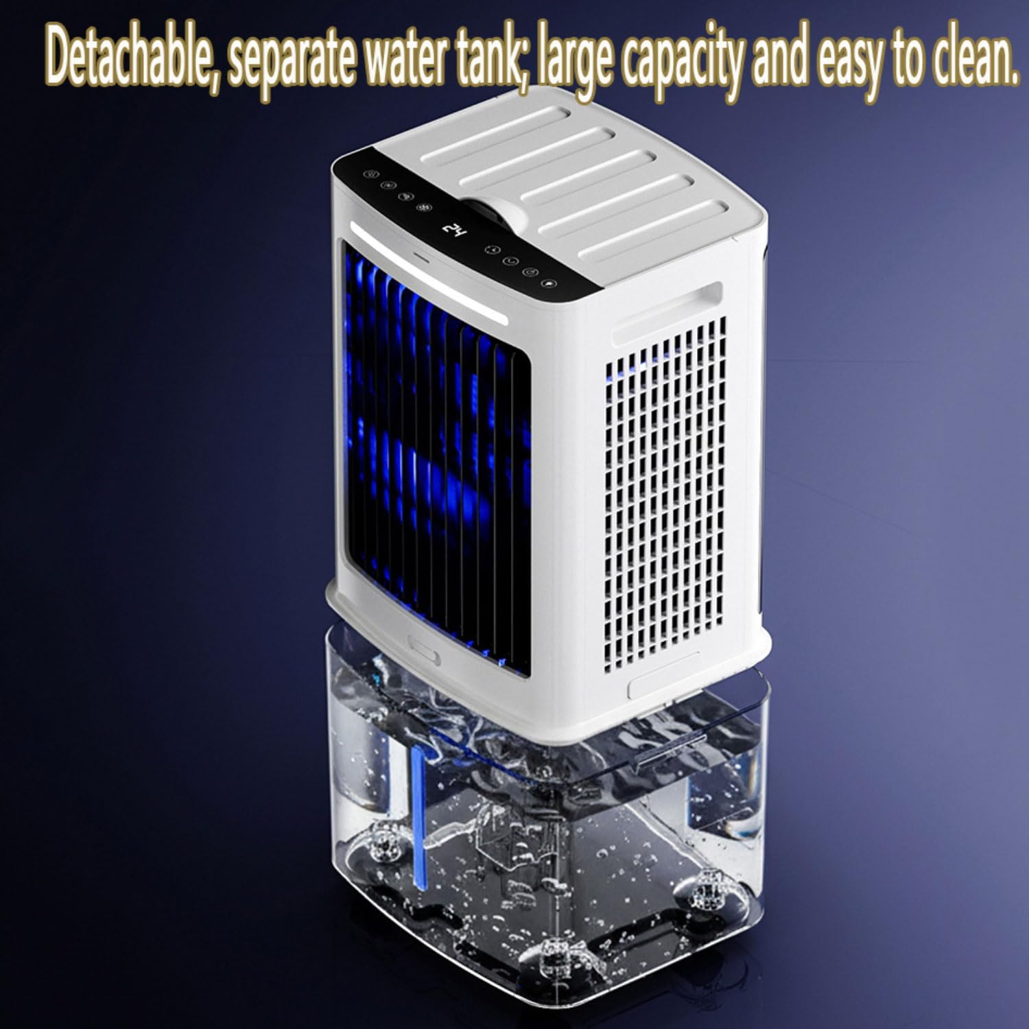  Refroidisseur Par évaporation Avec 3 Vitesses Ventilateur Portable Mobile Sans Évacuation Réservoir D’Eau 25L Minuterie12H Silencieux Climatiseur Mobile Portable Pour Appartement Chambre