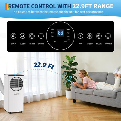  Garvee Climatiseur Mobile, 8000 BTU, Unité AC Portable Avec Déshumidificateur, Ventilateur Et Télécommande, Climatiseur Intérieur économe En énergie Pour Des Pièces Jusqu'à 350 °C