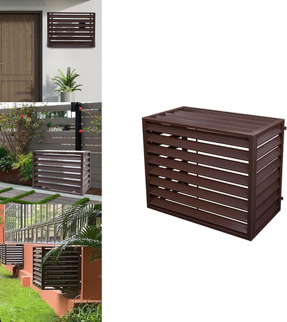 GENERIC Housse De Climatiseur D'extérieur En Aluminium Et Support De Présentation Pour Plantes – Protection Contre Les Intempéries Condensateur Clôture D'intimité Étagère De Rangement Pour Outils De Jardin