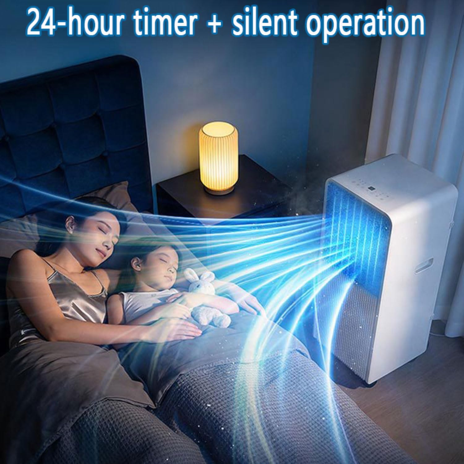  Unité De Climatisation Portable Avec Télécommande, Minuterie 24h, Déshumidificateur Cool Et Modes Ventilateur Pour Les Chambres Jusqu'à 300sq.ft, Kit De Fenêtre Complète Pour Les Chambres