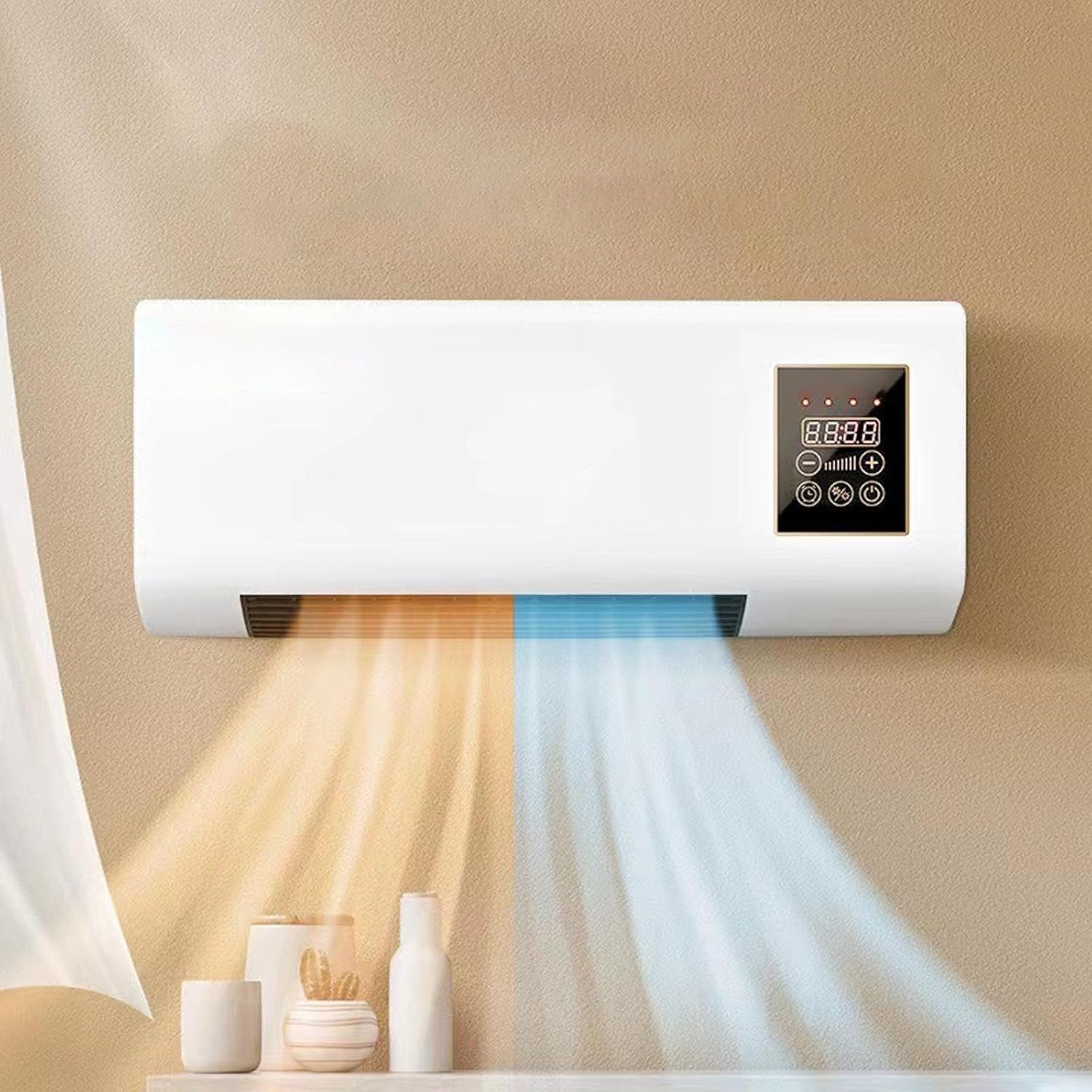  Climatiseur Ventilateur Climatiseur Mini Split AC/Hélateur, Climatisation Murale Mobile, Unités Climatisées Avec Fonctions De Refroidissement Et Ventilateur