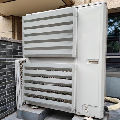 GENERIC Unité Extérieure De Climatiseur 65 X 65 Cm Avec Persiennes - Grille De Protection Contre Le Condensateur - Bouclier De Contrôle De La Température Pour Une Efficacité Accrue