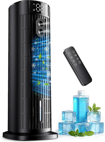  Climatiseur Portable, Refroidisseur D'air Portable, Mini Climatiseur Mobile Avec Réservoir D'eau, Mode De Pulvérisation, Minuterie, Vitesses De Ventilateur, Pour Chambre à Coucher, Bureau, Cuisine