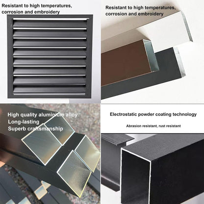 GENERIC Couvercle De Climatiseur Extérieur En Aluminium Pour Pompe à Chaleur - Clôture Pour Unités Extérieures - Protection Pour Unités De Climatisation - Résistante Aux Intempéries - Housse De CVC Extérieure