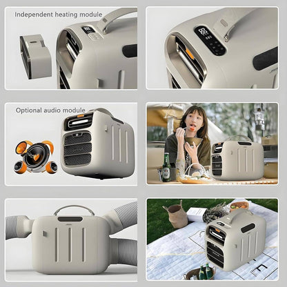  Climatiseur D’extérieur Portable Camping-Car,Système Climatisation Nomade Silencieux,Commande Tactile Et Minuterie,pour Tente Chambre Voiture SUV Et Bus Loisirs Onlycooling