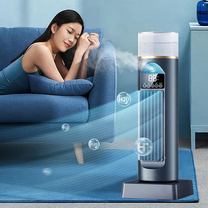 GENERIC Tower Climatiseur AC – Ventilateur De Refroidissement D'air Tour Pour Chambre à Coucher, Refroidisseur Oscillant Silencieux, 6 Vitesses, Avec Télécommande Et Réservoir D'eau, Minuterie De 6 H Pour La