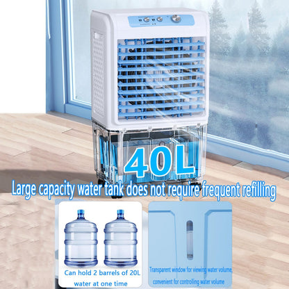 GENERIC Réservoir De Refroidisseur évaporatif 40L, Climatisation Portable Avec Télécommande, Pivotant à 120°, Calme Jusqu'à 40dB, Idéal Pour Le Garage, La Cour Et Le Commerce, Aucun Tuyau Requis