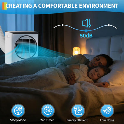  Garvee Climatiseur Mobile, 8000 BTU, Unité AC Portable Avec Déshumidificateur, Ventilateur Et Télécommande, Climatiseur Intérieur économe En énergie Pour Des Pièces Jusqu'à 350 °C