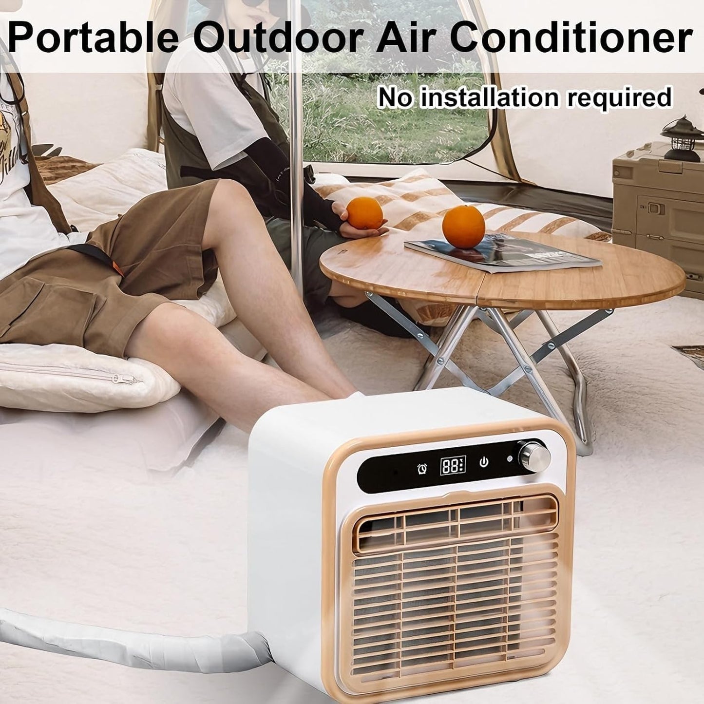  Split Portable AC 1500W Unité De Refroidissement Silencieux, Télécommande WiFi, 12h Minuterie, Léger 13kg Pour Camping RV Utilisation Intérieure, Flux D'air Rapide