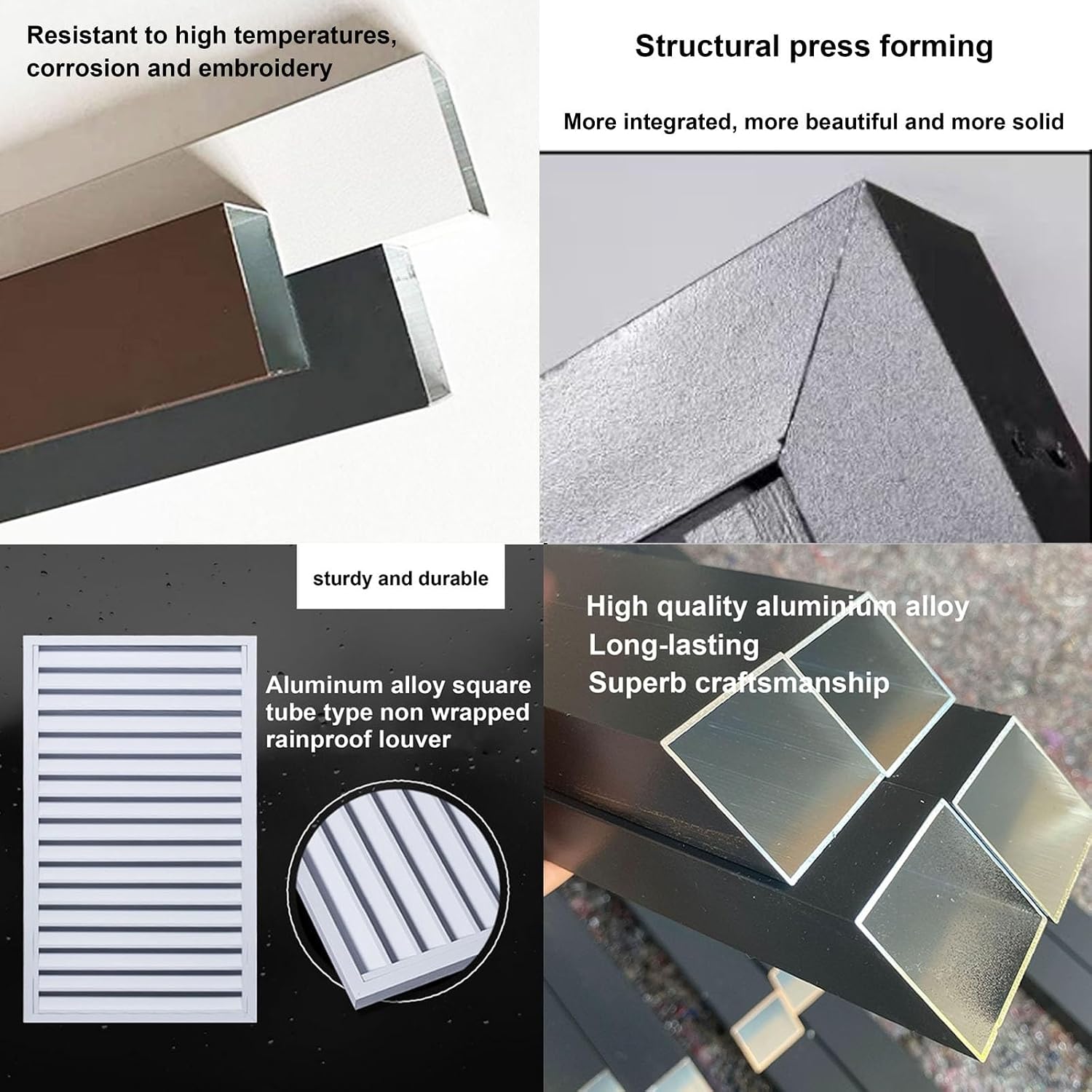 GENERIC Housse De Climatiseur Extérieur – Protection Contre La Pluie En Alliage D'aluminium Pour Unités De Fenêtre Pour Une Utilisation En Intérieur Et En Extérieur – Gris – Cachez Votre Unité AC Avec