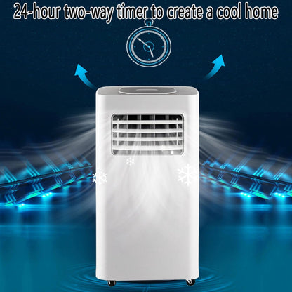 GENERIC Climatiseur Portable 8000 BTU AC Avec Ventilateur Frais, Minuterie 24 H, Kit De Fenêtre, 2 Vitesses, Oscillation à 120°, Couvre 300 M²