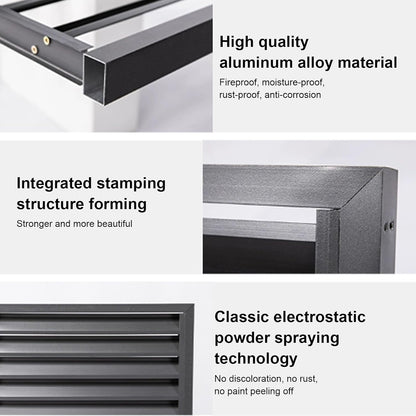 GENERIC Housse De Climatiseur Extérieur – Protection Contre La Pluie En Alliage D'aluminium Pour Unités De Fenêtre Pour Une Utilisation En Intérieur Et En Extérieur – Gris – Cachez Votre Unité AC Avec