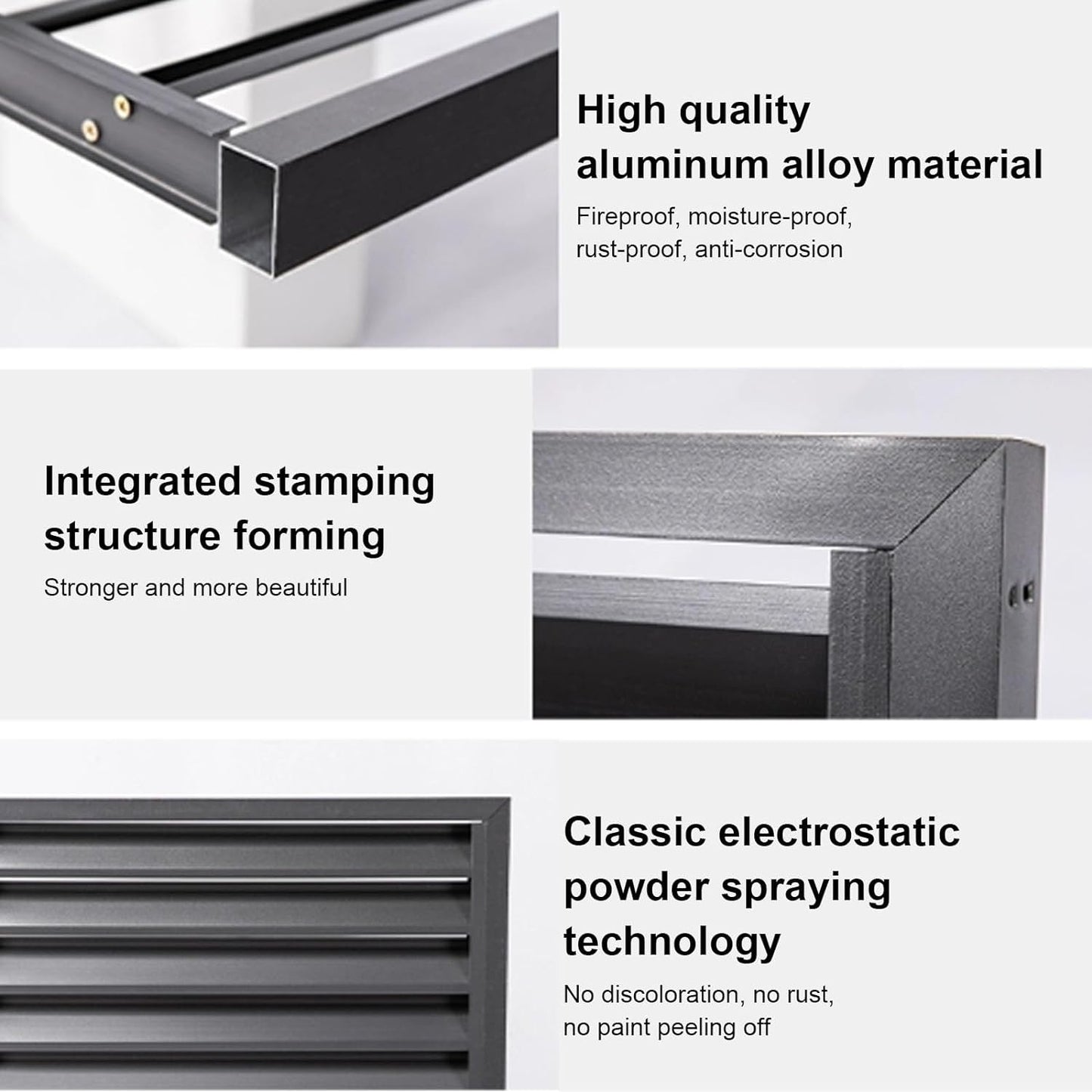 GENERIC Housse De Climatiseur En Alliage D'aluminium, Protection Contre La Pluie Pour Unités De Fenêtre, Utilisation Intérieure/extérieure, Clôture D'intimité Pour Climatiseurs, Protection Contre Les