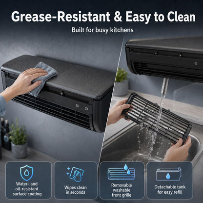 Mini Climatiseur, Unité De Climatisation Portable Sans Conduit, Refroidisseur Mural Sans Perçage Avec Télécommande, Ventilateur 3 Vitesses Pour Cuisine Et Chambre,Noir