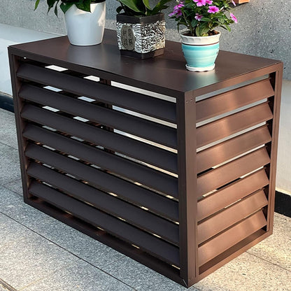 GENERIC Housse En Aluminium Pour Pompe à Chaleur Et Climatisation – Protection Extérieure Divisée, Réduction Du Bruit, Support D'étagère Pour Plantes, Housse De Climatiseur Résistante Aux Intempéries Pour
