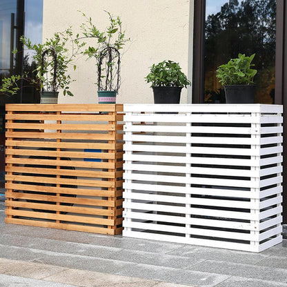 GENERIC Housse De Protection Pour Climatiseur D'extérieur En Bois Massif Avec Persiennes Pour Climatiseurs