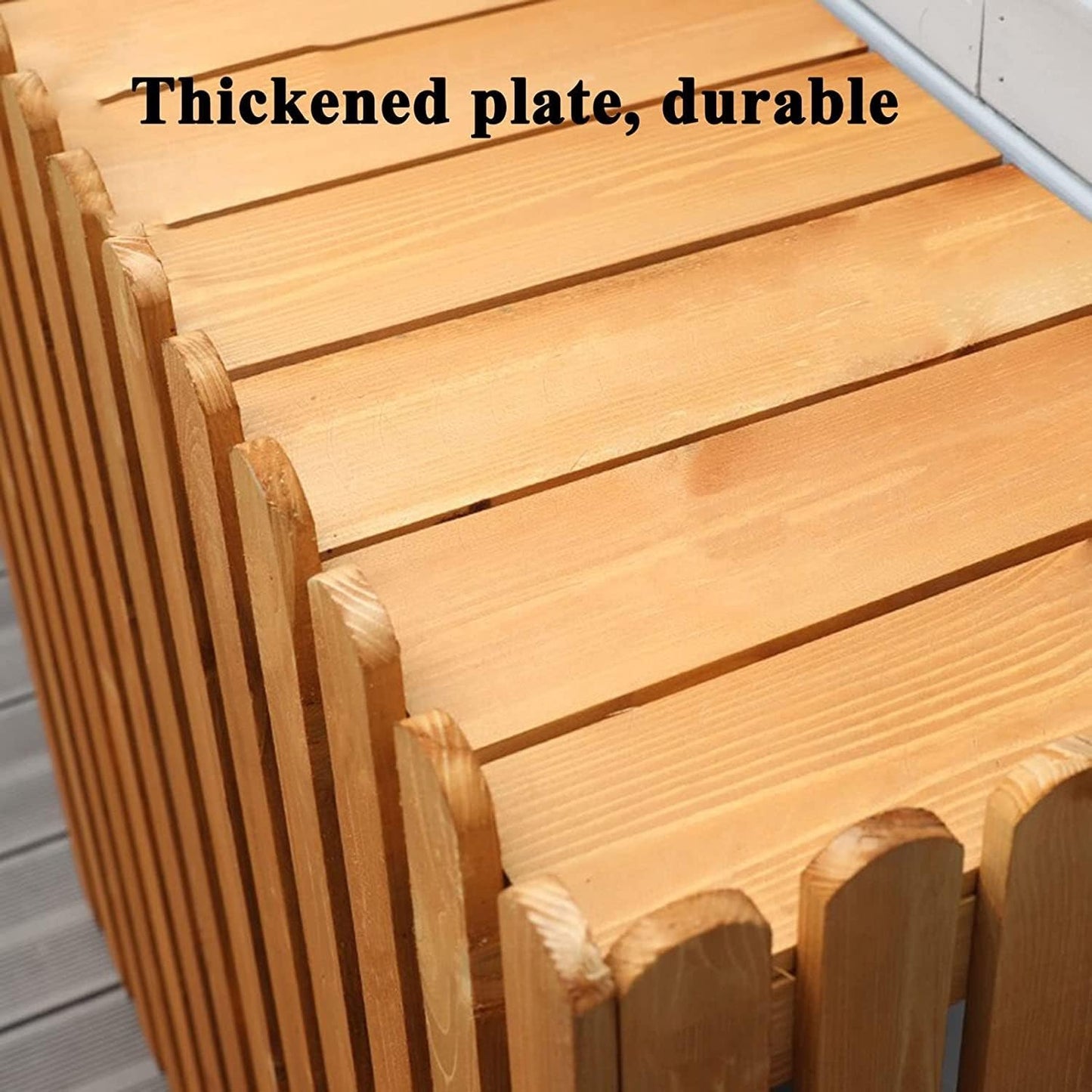  Brise-vue De Clôture Pour Climatiseur Extérieur En Bois Robuste Pour Protection De L'intimité Extérieure, Housse De Protection Pour Condensateur Extérieur, Noir, Taille XXX