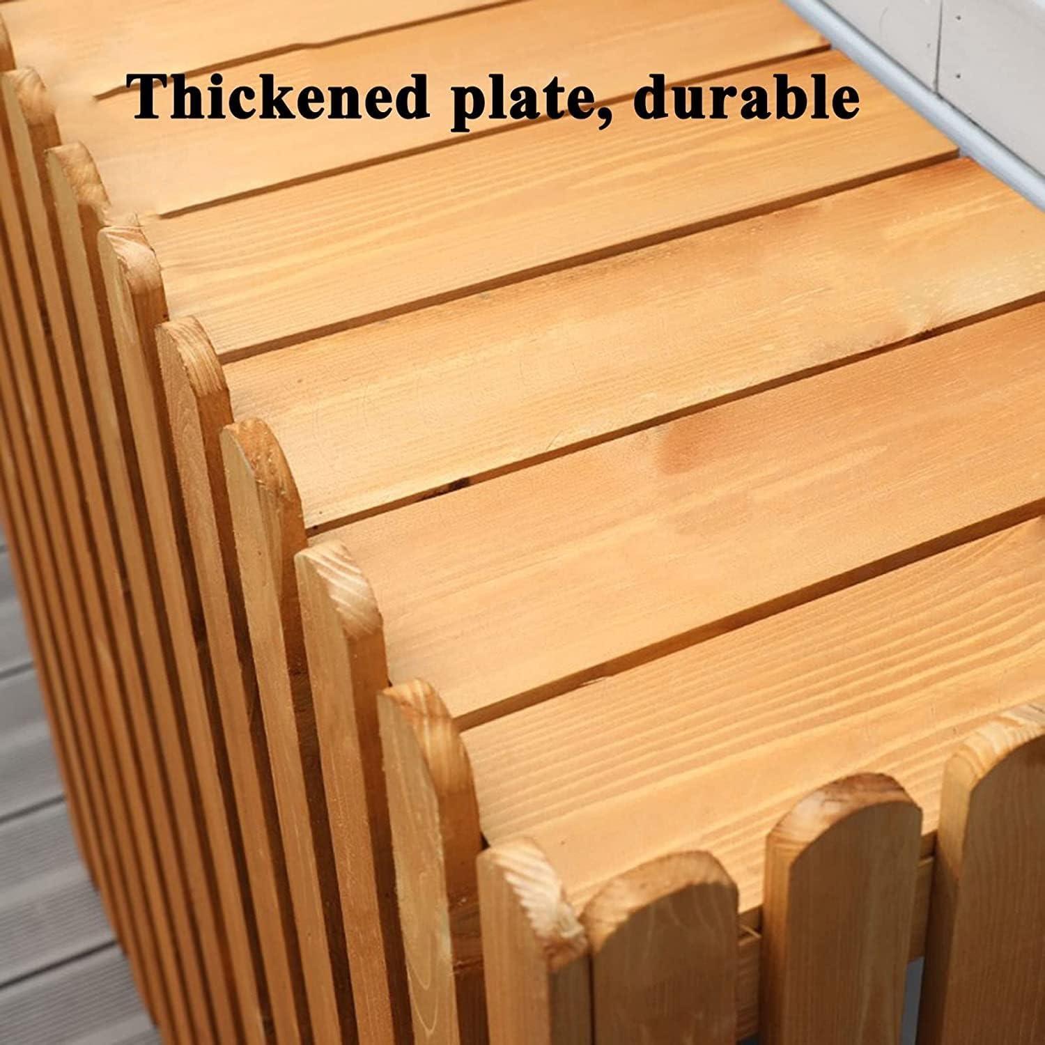  Brise-vue De Clôture Pour Climatiseur Extérieur En Bois Robuste Pour Protection De L'intimité Extérieure, Housse De Protection Pour Condensateur Extérieur, Noir, Taille XXX