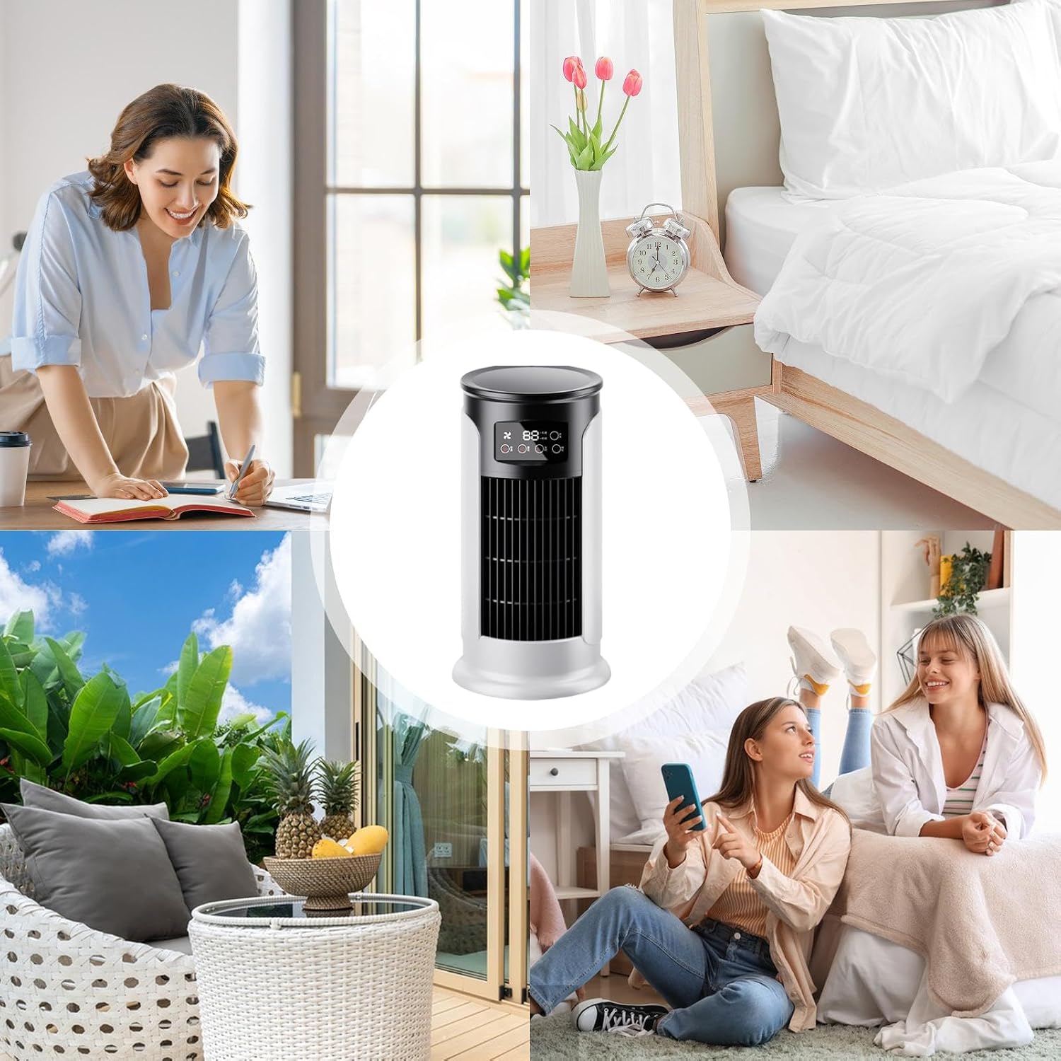  Climatiseur Personnel – Refroidisseur USB Portable | Refroidisseur Par évaporation De Réservoir D'eau Pour Bureau, Table De Chevet, Chambre à Coucher, Usage Domestique | Unité De Refroidissement Par