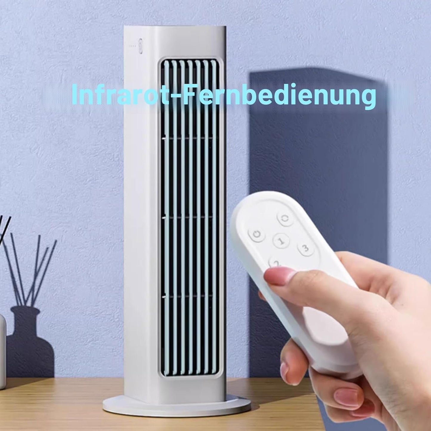  Climatiseur Mural Portable Avec Télécommande 3 Vitesses Oscillation Pour Bureau à Coucher Aucun Montage De Fenêtre Requis Ventilateurs Compacts Silencieux