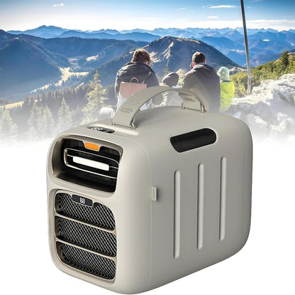  TYH Climatiseur Portable, 5121 BTU, Refroidissement Rapide, Extérieur, AC/DC 24 V, 3 Vitesses De Ventilation, Déshumidification, Faible Consommation 500 W, Idéal Pour Tente De Camping