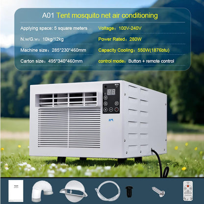  Climatiseur Portable Avec Télécommande USB, Mini Ventilateur De Refroidissement Silencieux Pour La Chambre à Coucher, Salon, Tente, Voiture, RV