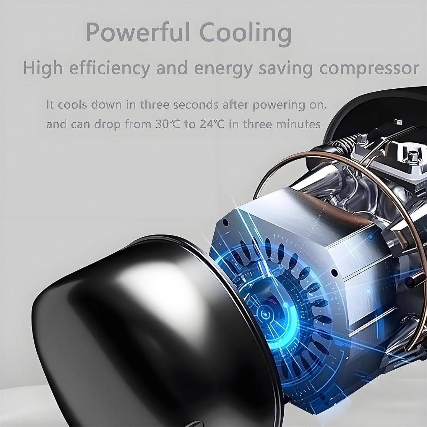  TYH Climatiseur Portable, 5121 BTU, Refroidissement Rapide, Extérieur, AC/DC 24 V, 3 Vitesses De Ventilation, Déshumidification, Faible Consommation 500 W, Idéal Pour Tente De Camping