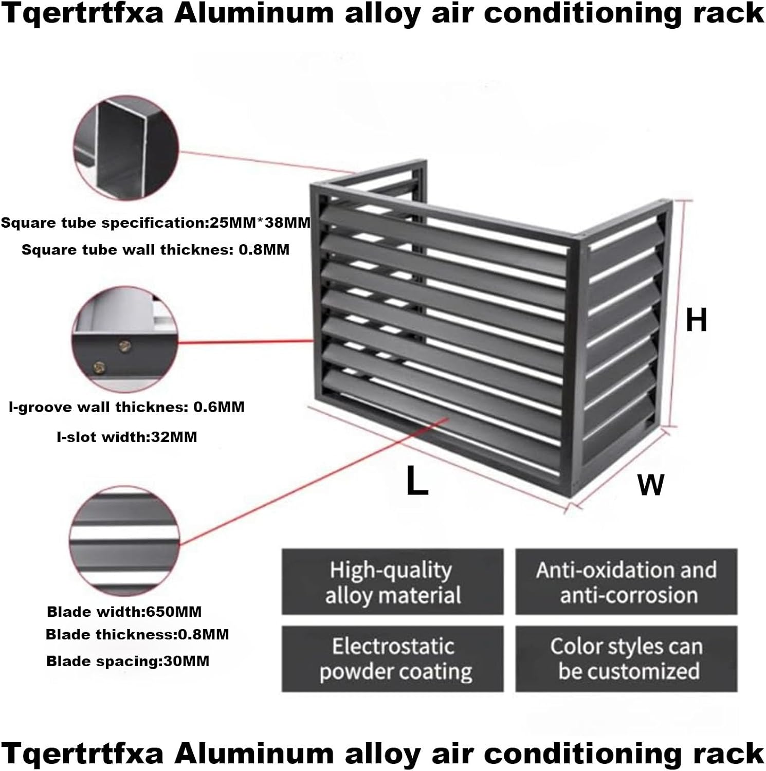 GENERIC Housse En Aluminium Pour Climatiseur Extérieur – Protection De Pompe à Chaleur Avec Clôture D'installation Facile Pour Une Résistance Aux Intempéries Et Une Durabilité Accrue