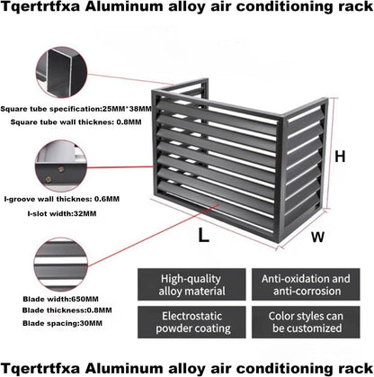 GENERIC Housse En Aluminium Pour Climatiseur Extérieur – Protection De Pompe à Chaleur Avec Clôture D'installation Facile Pour Une Résistance Aux Intempéries Et Une Durabilité Accrue