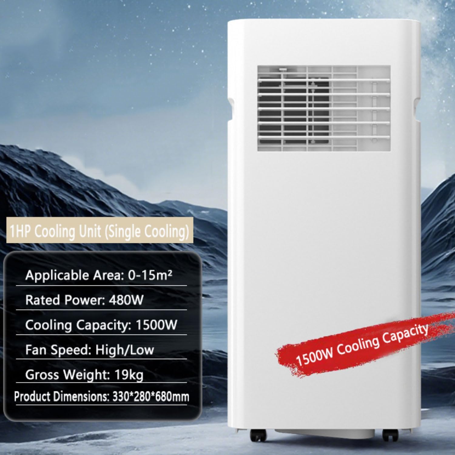  Climatiseur Portable, Refroidisseur D'évaporation 8000 BTU Avec Déshumidificateur Et Ventilateur.Dispose D'Une Télécommande, 120 Oscillation, Mode Sommeil Tranquelle.Idéal Pour La Chambre, Bureau, Usa