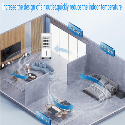 GENERIC Climatiseur Portable - Refroidisseur D'évaporation Avec écran LED, Humidificateur Pour La Maison Et Le Bureau