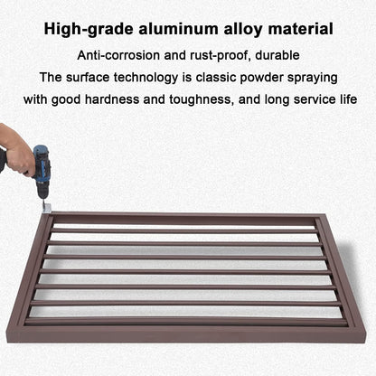  Housse En Aluminium Marron Pour Pompe à Chaleur Pour Climatiseur - Antivol - Robuste - Pour Jardin, Clôture, Poubelle, équipement De Piscine