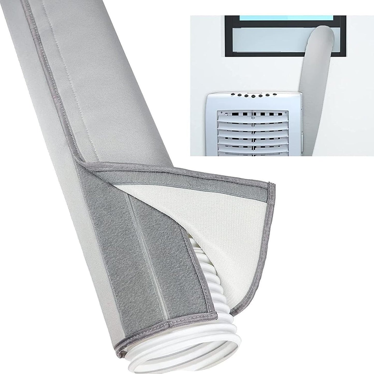  Gaine Isolante Pour Tuyau De Climatiseur Portable - Anti-Poussière Calorifugé Résistant UV | Gaine D'Évacuation Pour Climatiseur Portable | Pour Refroidissement, Entretien, Protection Intérieure, Mais