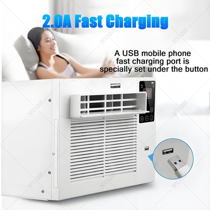 GENERIC Climatiseur Portable, Déshumidificateur à Refroidissement Rapide Pour Chambre à Coucher, Cuisine, Maison De Location, Dortoir, Sans Unité Extérieure, Moustiquaire Incluse