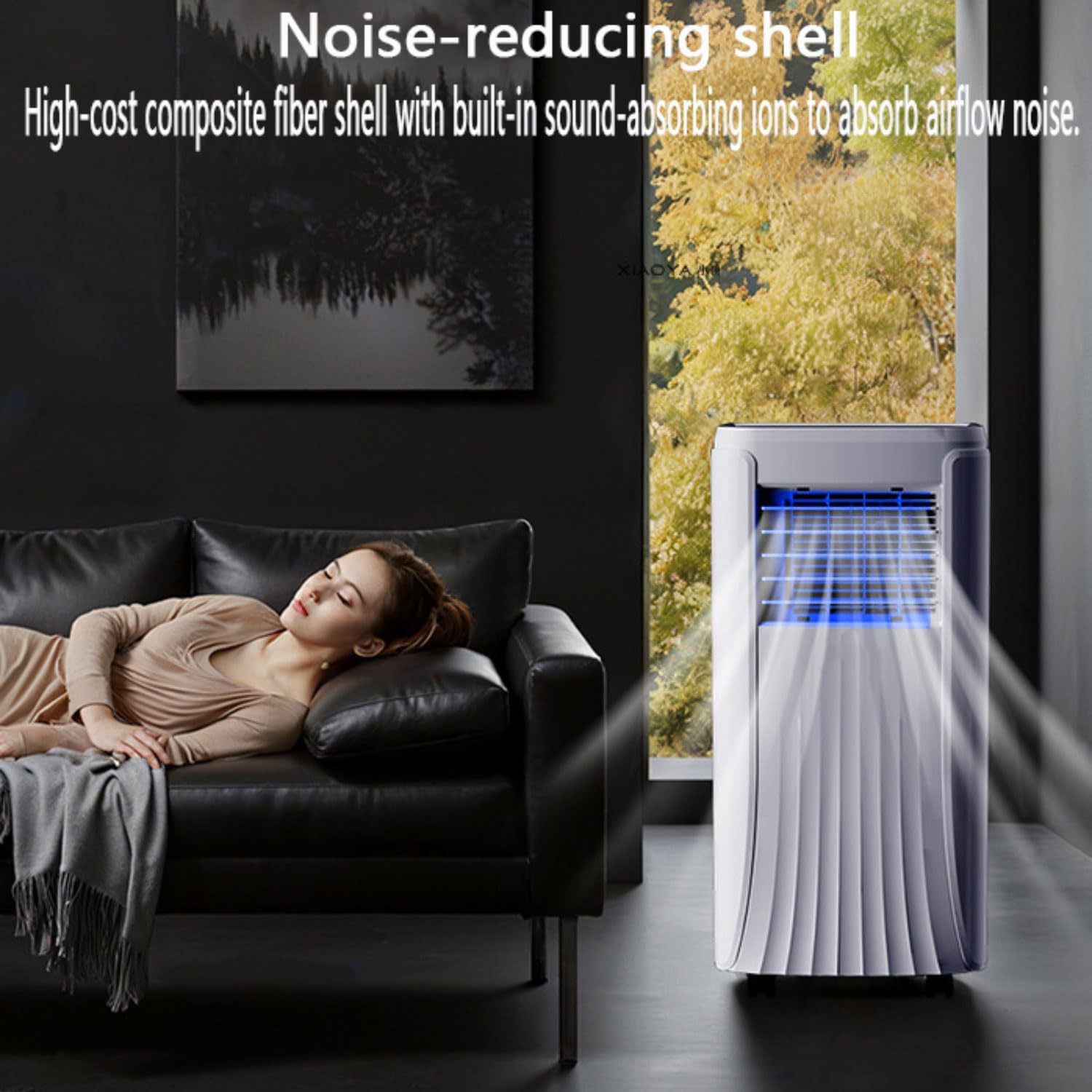 Climatiseur Portable, Refroidisseur D'évaporation 8000 BTU Avec Déshumidificateur Et Ventilateur.Dispose D'Une Télécommande, 120 Oscillation, Mode Sommeil Tranquelle.Idéal Pour La Chambre, Bureau, Usa