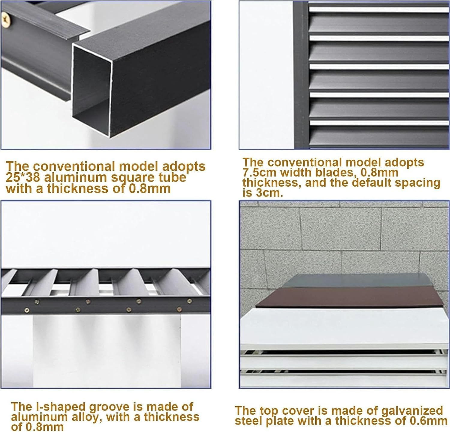 Mini Couvercle En Aluminium Pour Climatiseur, Protection De L'unité De Pompe à Chaleur Extérieure, Housse Résistante Aux Intempéries Pour Système Mini Split, S'adapte à La Plupart Des Climatiseurs