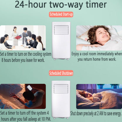  Climatiseur Portable Smart AC Unit Télécommande Déshumidificateur De Refroidissement Rapide Mode De Sommeil Silencieux Kit De Fenêtre De Minuterie 24H Inclus Pour Le Bureau à Domicile De Chambre à Cou