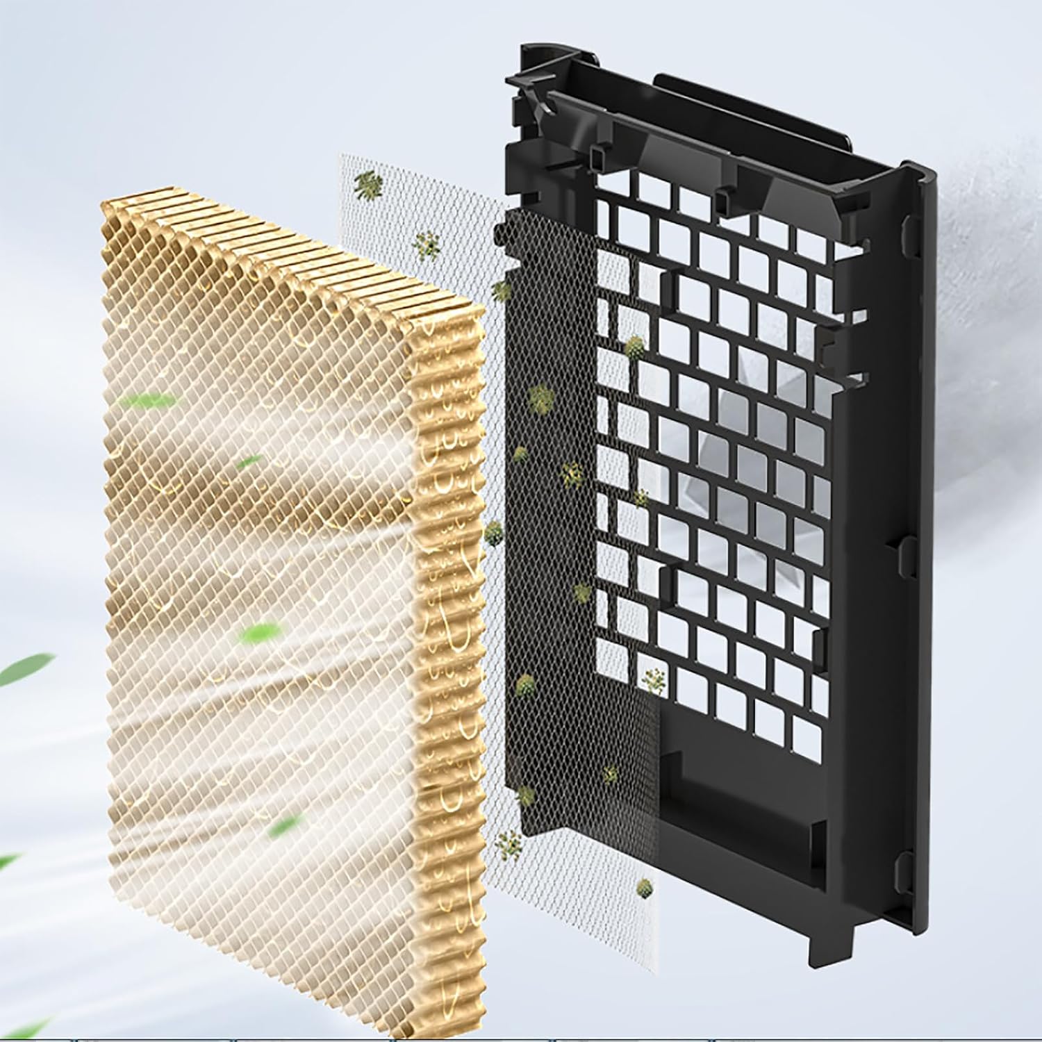  ERICAT Climatiseurs Portables, Refroidisseur D'air Par Évaporation Avec Minuterie De 1 À 8 Heures, Trois Vitesses De Vent Réglables, Rotation À 40°, Conception Sans Rabat, Pour Dortoir, Chambre