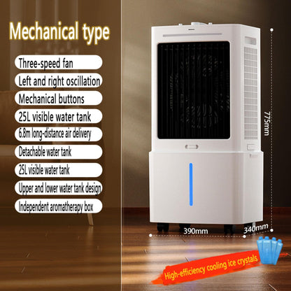  Refroidisseur Par évaporation Avec 3 Vitesses Ventilateur Portable Mobile Sans Évacuation Réservoir D’Eau 25L Minuterie12H Silencieux Climatiseur Mobile Portable Pour Appartement Chambre